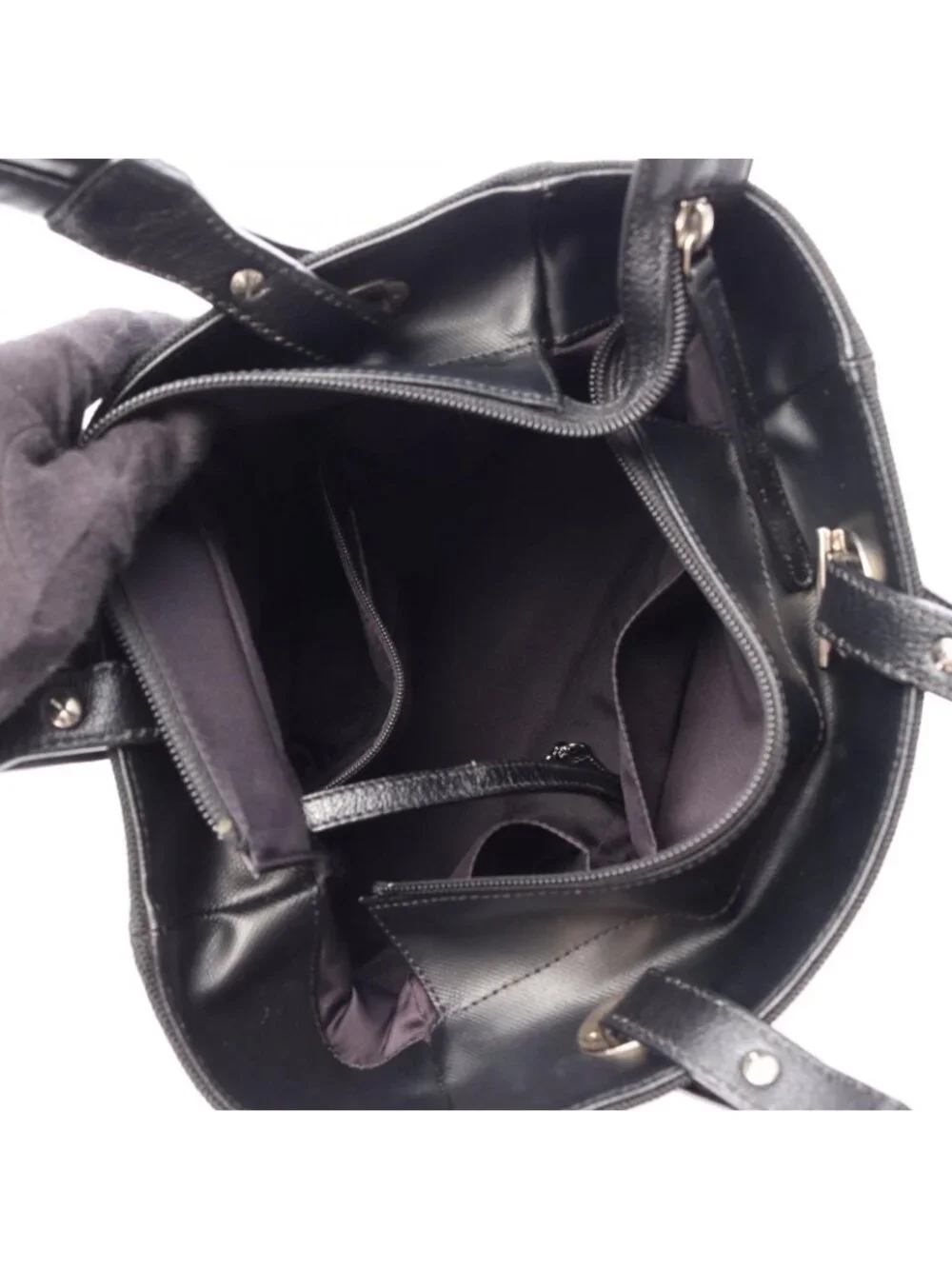 Chanel Tote Paris Biarritz PM Black Canvas Leather PM